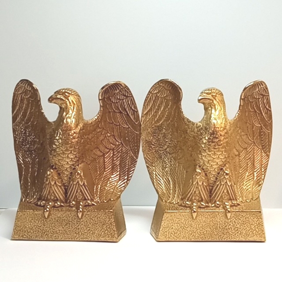 Pair of heavy brass eagle bookends. No flaws - Picture 1 of 8